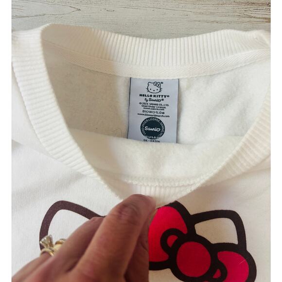 Hello Kitty Mushroom Stay Grounded Sweatshirt sz M EUC - Picture 3 of 3